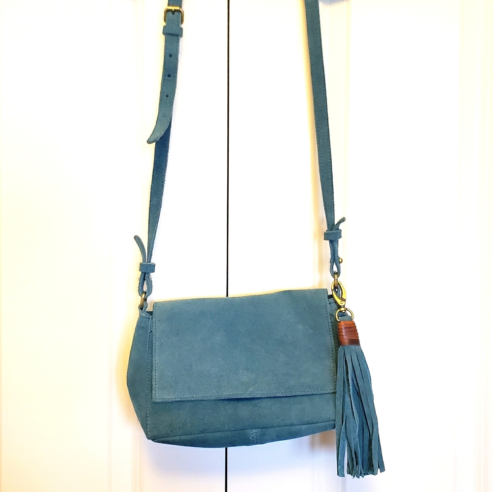 REAL Suede Crossbody Bag
